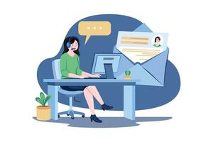 Business marketing using email vector