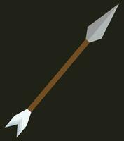 An arrow, old weapon, arrow vector illustration, metal sharp head, suitable for educational content, good for social media and backgrounds and print tools, poster and banner for kids and schools