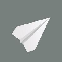 Vector paper plane on white background