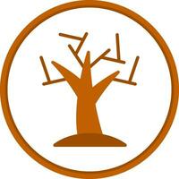 diseño de icono de vector de árbol seco