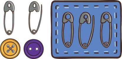 Knitting sewing symbols set needlework icon vector