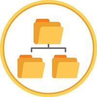 Folder Sharing Vector Icon Design