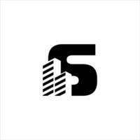 S initial building logo design vector symbol graphic