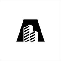 A initial building logo design vector symbol graphic