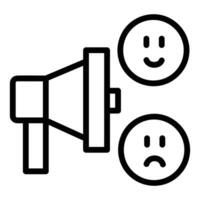 Megaphone Vector Icon, Outline style icon, from Advertisement icons collection, isolated on white Background.