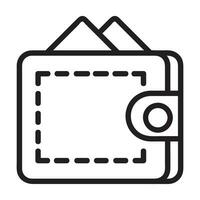 Wallet Vector Icon, Lineal style, from accounting icons collection, isolated on white Background.