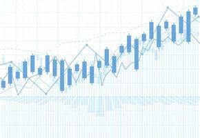 Business candle stick graph chart of stock market investment trading on white background design. Bullish point, Trend of graph. Vector illustration