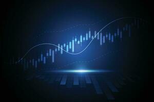 Business candle stick graph chart of stock market investment trading on white background design. Bullish point, Trend of graph. Vector illustration