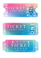 Ticket template set. Ready design for your business. Isolated. . vector