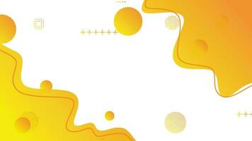 White and orange gradient dynamic fluid shapes abstract background vector