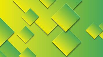 Abstract green and yellow gradient background with rectangle lines vector