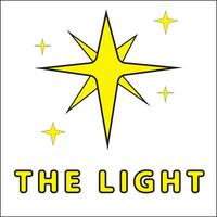 the light logo illustration vector design with twinkling light yellow color. suitable for posters, logos, t-shirt designs, websites, stickers, concepts, posters, advertisements, icons.