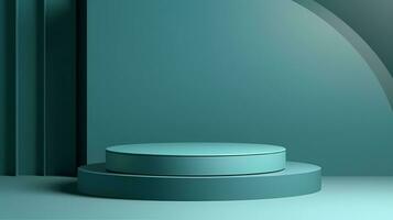 Minimal podium for display product, product showcase, product exhibition, or product presentation. AI Generative photo