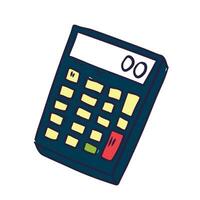 Vector calculator isolated on white background