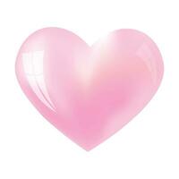 Vector glossy heart on white background