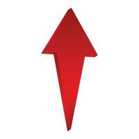 Vector gradient red arrow isolated on white