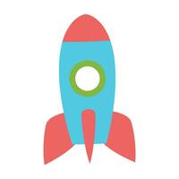 Vector rocket illustration on white background