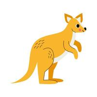 Vector picture of cute kangaroo isolated on white background.