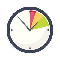 Vector iron stopwatch counts time. catch up in time. flat vector illustration
