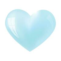 Vector glossy heart on white background