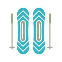 Ski Sticks Vector Icon