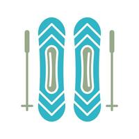 Ski Sticks Vector Icon