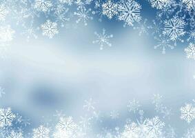 Christmas background with snowflakes vector