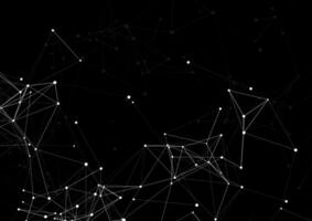 abstract low poly plexus design in black and white vector