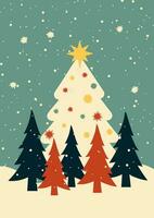 Cute Christmas card design vector