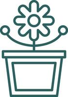 diseño de icono de vector de maceta de flores