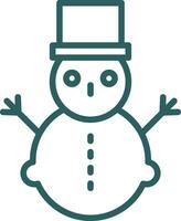 Snowman Vector Icon Design