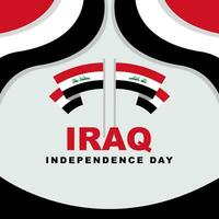 vector ilustración de Irak independencia día celebrado cada año en octubre 3