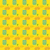 Free vector modern set of hand drawn patterns for oktoberfest design