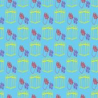 Free vector modern set of hand drawn patterns for oktoberfest design