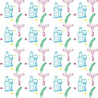 Free vector modern set of hand drawn patterns for oktoberfest design