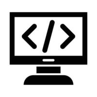 programación idioma vector glifo icono para personal y comercial usar.