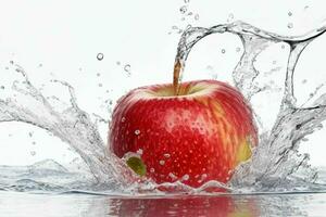 Water splash on apple fruit. Pro Photo