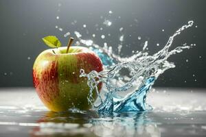 Water splash on apple fruit. Pro Photo