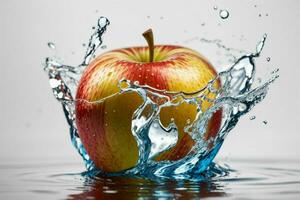 Water splash on apple fruit. Pro Photo