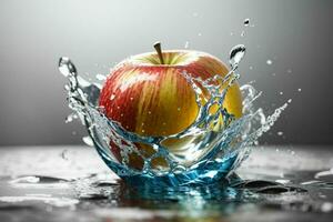 Water splash on apple fruit. Pro Photo