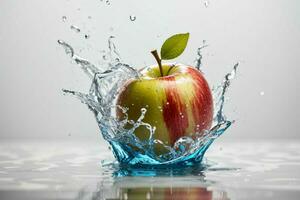 Water splash on apple fruit. Pro Photo