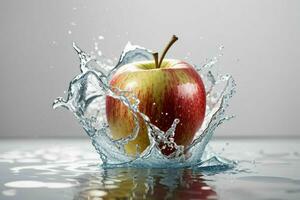 Water splash on apple fruit. Pro Photo