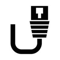 Ethernet Vector Glyph Icon For Personal And Commercial Use.