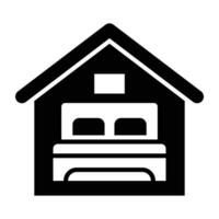 Accommodation Vector Glyph Icon For Personal And Commercial Use.