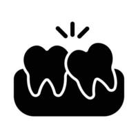 Wisdom Tooth Vector Glyph Icon For Personal And Commercial Use.