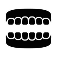 Denture Vector Glyph Icon For Personal And Commercial Use.