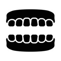 Denture Vector Glyph Icon For Personal And Commercial Use.