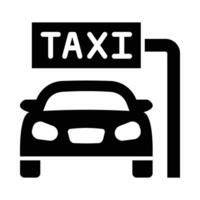 Taxi Vector Glyph Icon For Personal And Commercial Use.