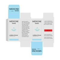 Medicine package design with template vector