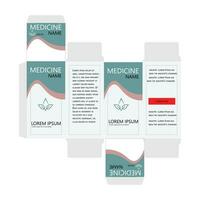 Medicine package design with template vector